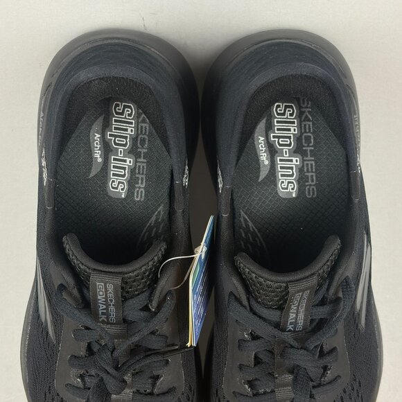 Skechers Slip-Ins Go Walk Arch Fit 2.0 Simplicity Mens 7.5 Black Low Top Lace Up - Picture 8 of 10